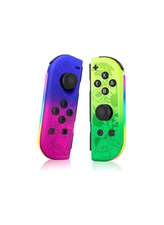 Joycon Controller for Nintendo Switch, Replacement Wireless Controllers with Dual Vibration, Wake-up, Motion Control RGB Light