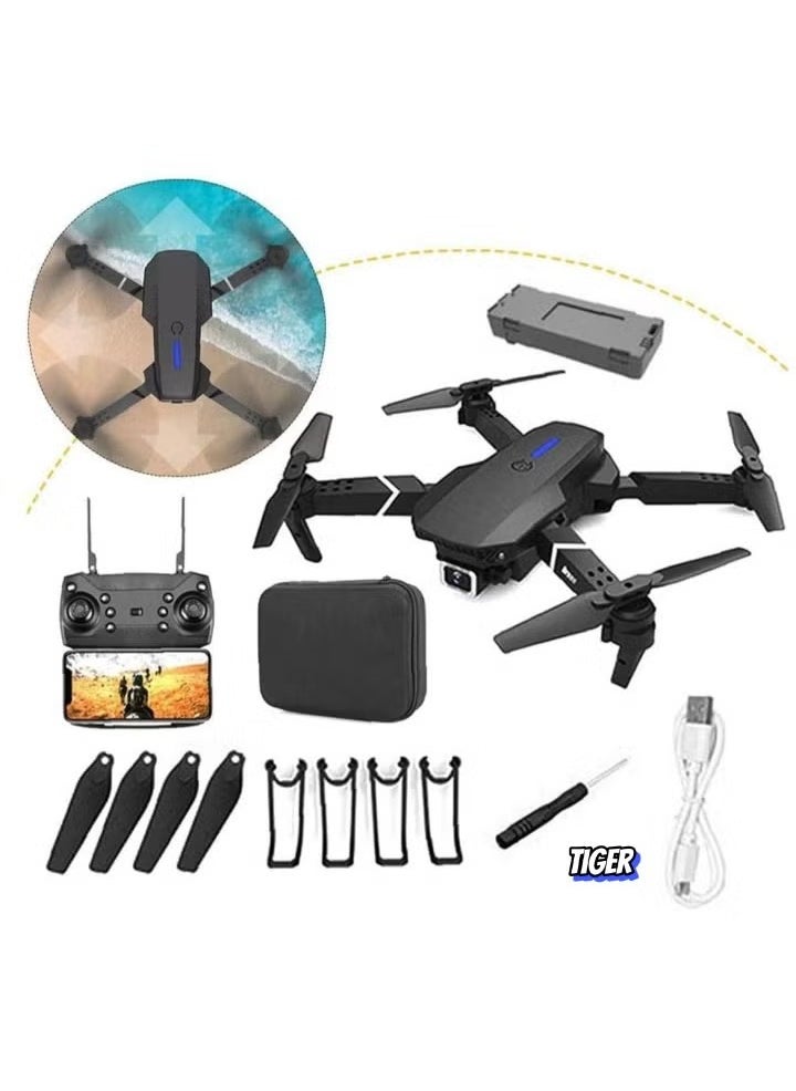 E88 Ayoo 4K Mini Drone with Dual Camera – Foldable RC Drone for Ultimate Aerial Experience, 4K HD Camera, Long Battery Life, Smart Features, Perfect for Beginners & Experts – UAE Delivery