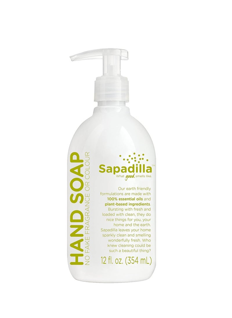 Sapadilla Liquid Hand Soap - Rosemary + Peppermint - Made with 100% Pure Essential Oil Blends, Cleansing & Moisturizing, Aromatic & Fragrant Hand Soap, Plant Based, Biodegradable, 12 Ounce (Pack of 1)