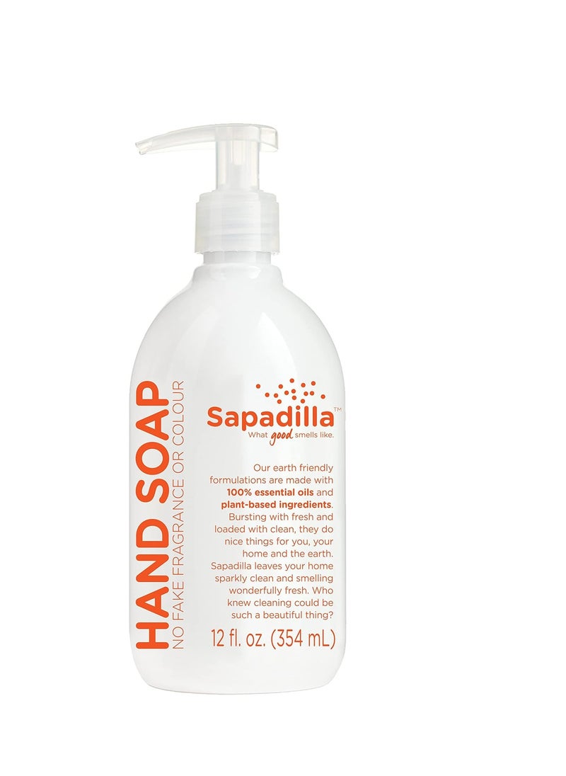 Sapadilla Grapefruit + Bergamot Biodegradable Liquid Hand Soap Pump, 12 Ounce, (Pack of 1)