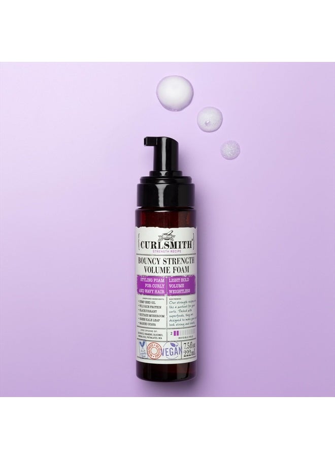 Bouncy Strength Volume Foam, Styling Foam for Curly & Wavy Hair, Light Hold (7.5 fl oz)