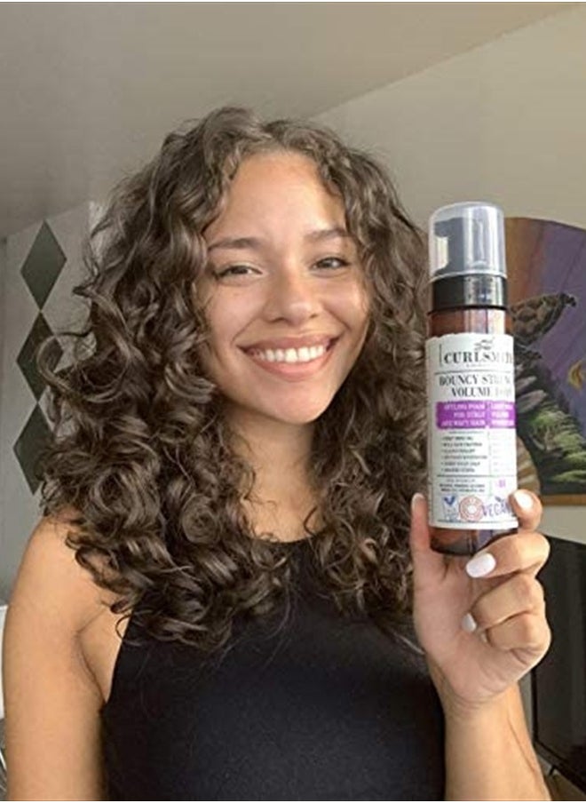 Bouncy Strength Volume Foam, Styling Foam for Curly & Wavy Hair, Light Hold (7.5 fl oz)