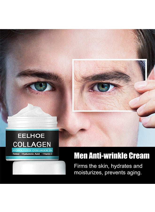 Collagen Cream, for Men Contains Retinol, Hyaluronic Acid, and Vitamin E, Has Anti Wrinkle Cream, Facial Moisturizing, Anti-Aging and Wrinkle Antioxidant Effects 30g Collagen Cream, for Men Contains Retinol, Hyaluronic Acid, and Vitamin E, Has Anti Wrinkle Cream, Facial Moisturizing, Anti-Aging and Wrinkle Antioxidant Effects 30g