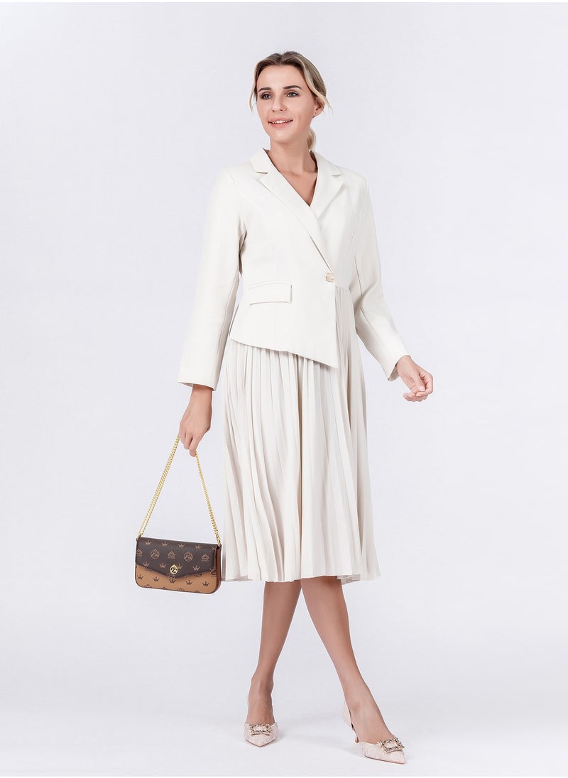 2PCS Chic Women Leather Shoulder Bag Set for Ladies Mini Crossbody Bag with adjustable Gold Chain Strap, Perfect Gift for Her, Vintage & Modern Style