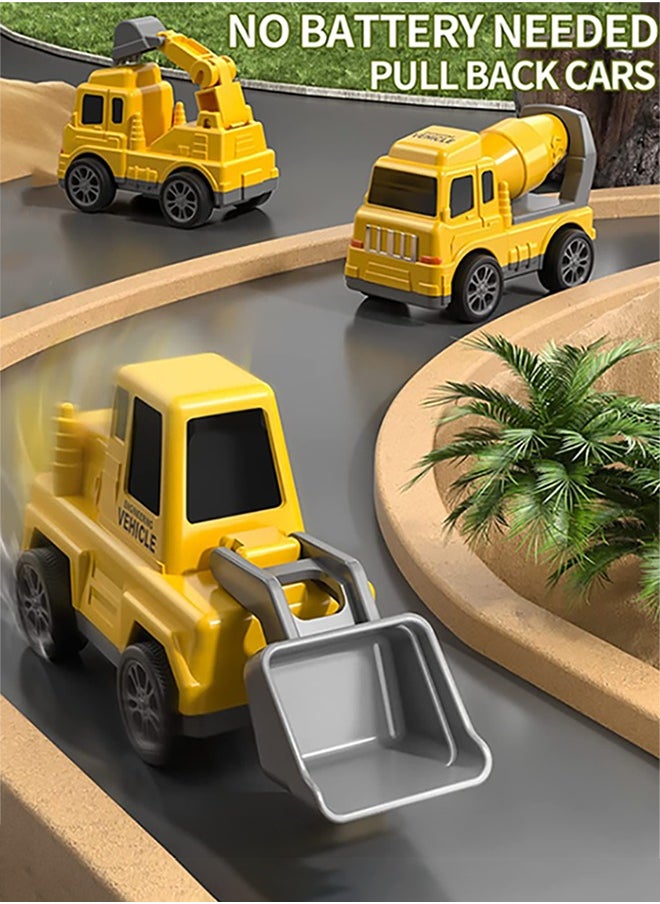 Construction Toddler Truck Toys for 3 4 5 6 Year Old Boys - 5-in-1 Friction Power Vehicle Car Toy for Toddlers 1-3, Carrier Truck Toys for Kids 3-5.