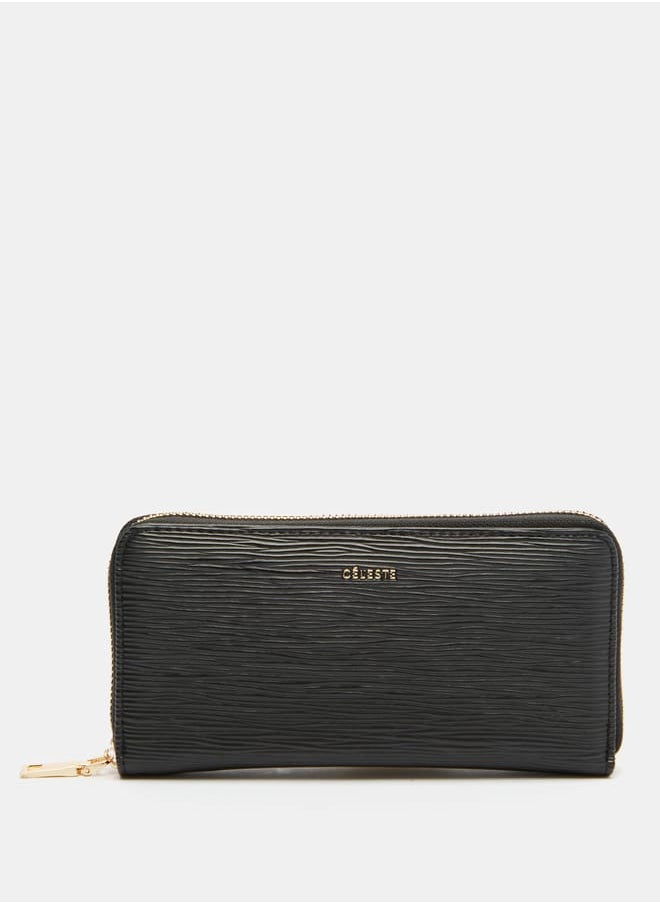 Women Textured Zip Around Wallet