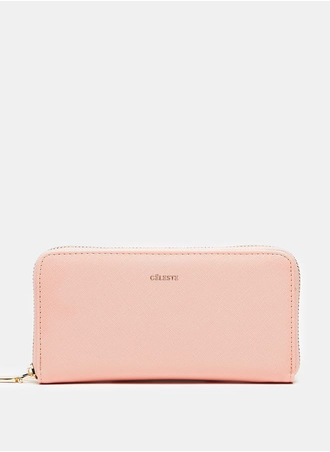 Women Textured Zip Around Wallet