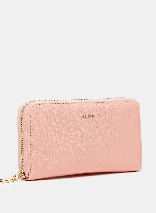 Women Textured Zip Around Wallet