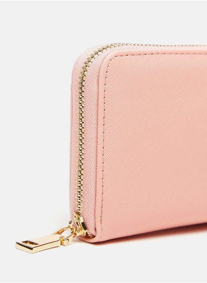 Women Textured Zip Around Wallet