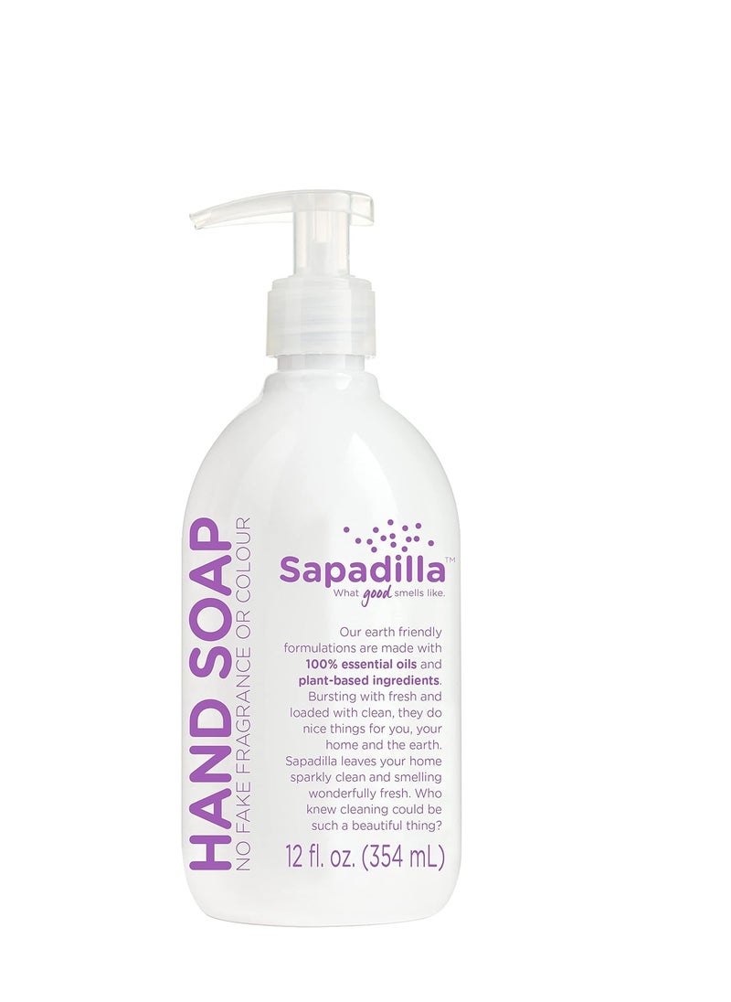 Sapadilla Liquid Hand Soap - Sweet Lavender + Lime - Made with 100% Pure Essential Oil Blends, Cleansing & Moisturizing, Aromatic & Fragrant Hand Soap, Plant Based, Biodegradable, 12 Ounce (Pack of 1)