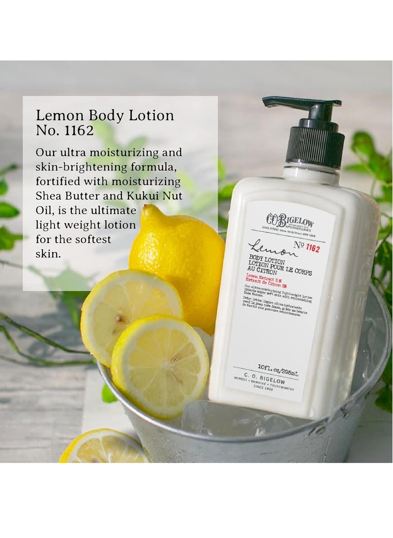 C.O. Bigelow Apothecary Duo - Lemon Hand Care, Hand Soap & Lotion Gift Set of Two - Skin Care for Dry Skin with Moisturizing Lotion & Liquid Hand Wash - 10fl oz Each