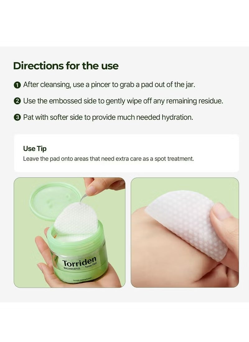 Balanceful Cica Toner Pads (60 Count), Daily Exfoliating Pads With Pha And Lha That Soothe And Tone - Vegan Pads Soaked With Centella Asiatica Essence For Oily, Combo, And Sensitive Skin