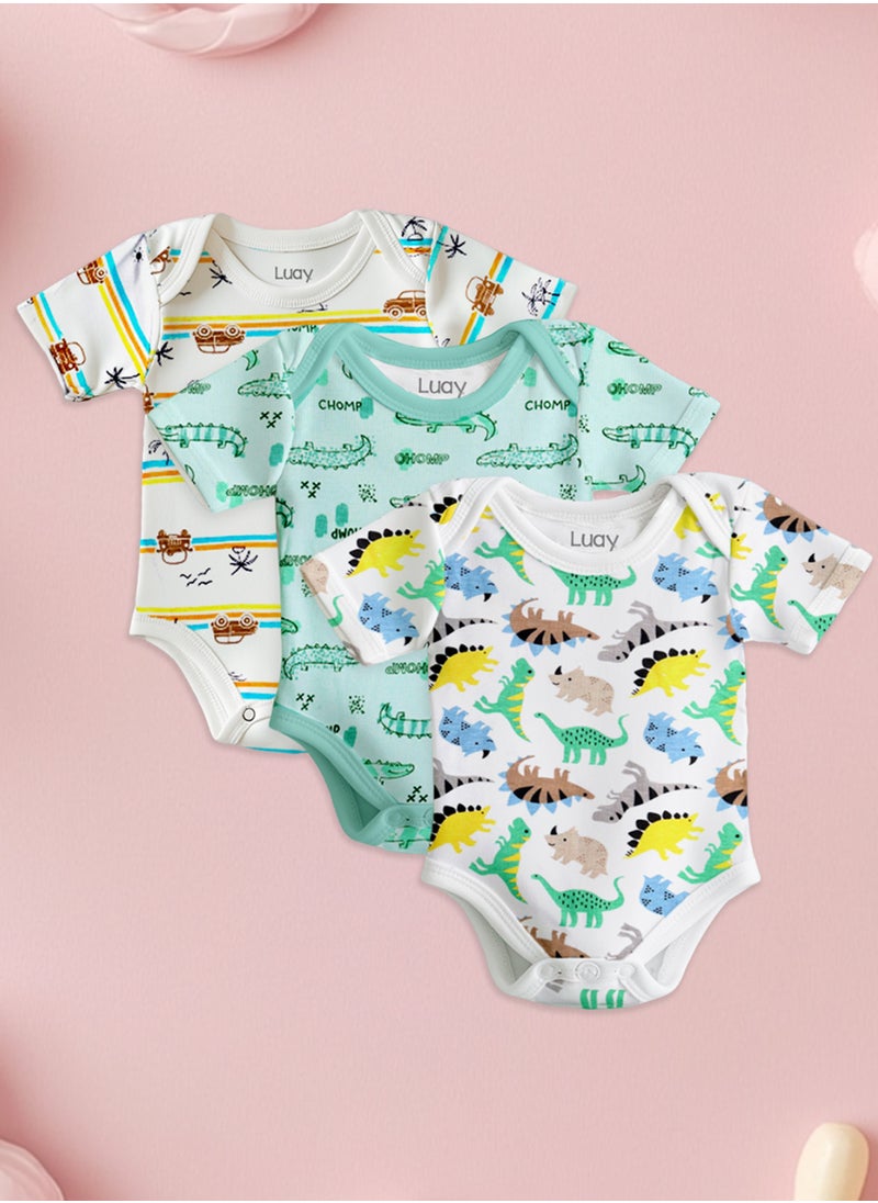 100% Organic Cotton  Based Onesies | Sleepsuits| Night Suits|Jumpsuit | Wondersuit for Baby Boys & Baby Girls, New-Born, infants,Toddlers_ Including Vibrant Pattren & Colors Create festive look