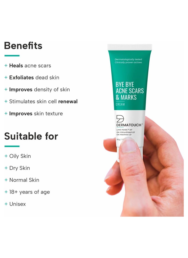 Bye Bye Acne Scars & Marks Cream || Acne Scars Corrector || Formulated Specially to Address Scars & Marks || Suitable For All Skin Types - 30 g (Pack of 1