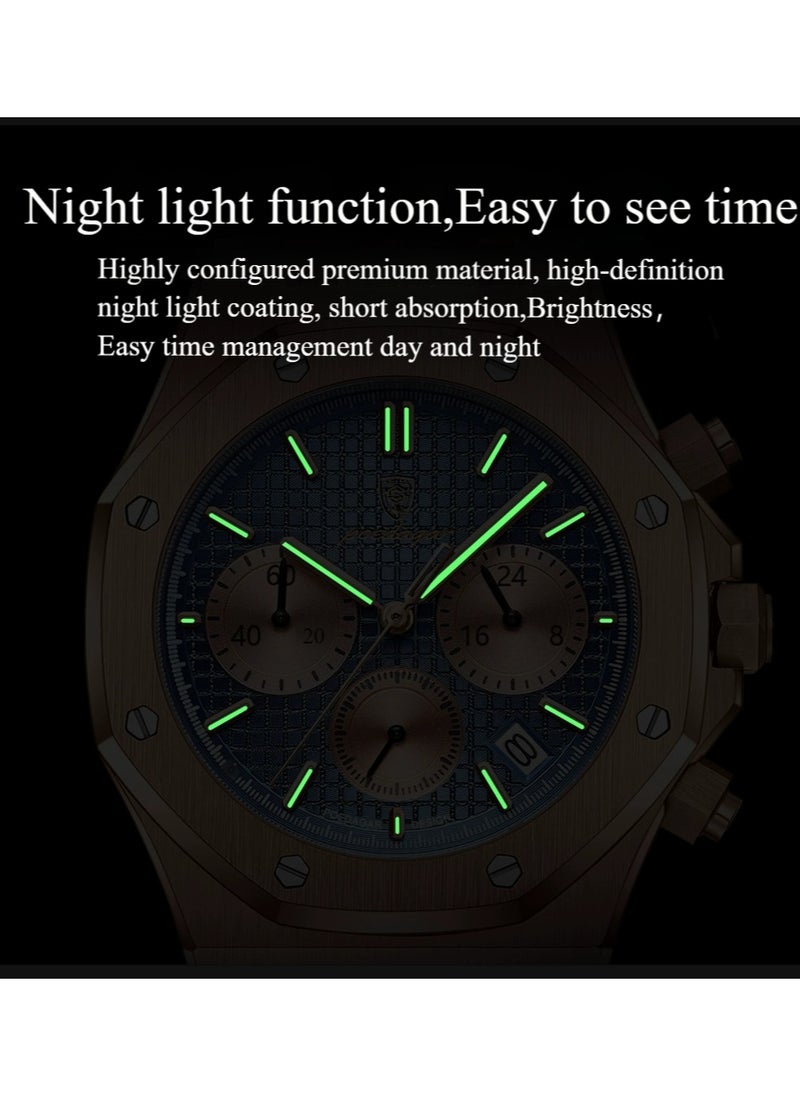 Man Watch Waterproof Luminous Men's Watch Quartz- 42mm