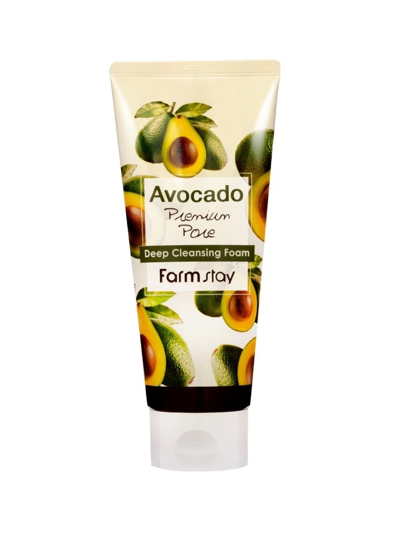 Farmstay Avocado Premium Pore Deep Cleansing Foam, 180 ml / 6.09 fl. Oz