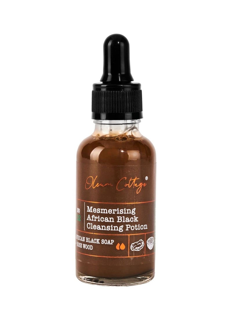 Mesmerising African Black Cleansing Potion Natural and Sulfate Free Face Wash therapeutic Face Cleanser for Acne, Hyperpigmentation, Oily, Combination, Sensitive, Eczema Prone Skin, 30ml