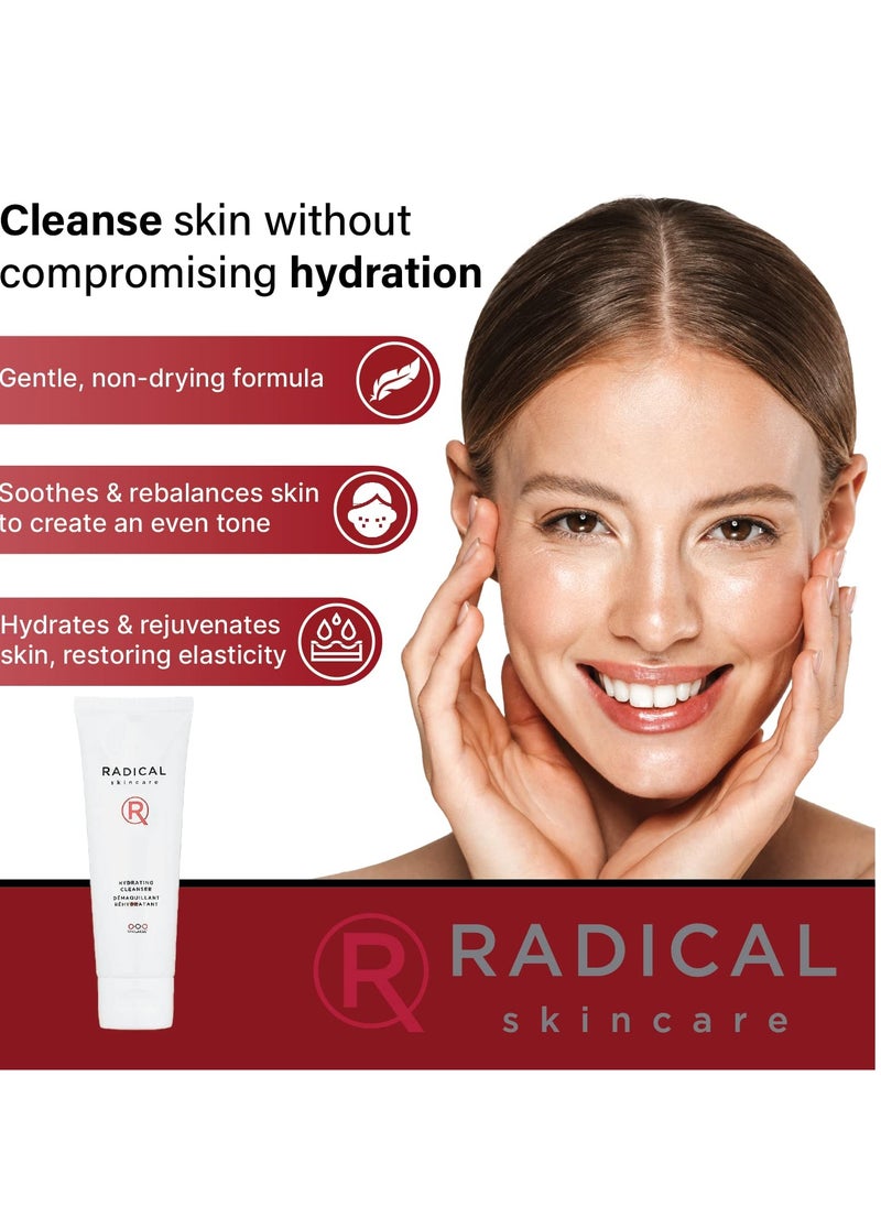 Radical Skincare Hydrating Cleanser- Non-Drying, Gentle Formula | For All Skin Types | Paraben & Cruelty Free (4 Fl Oz)