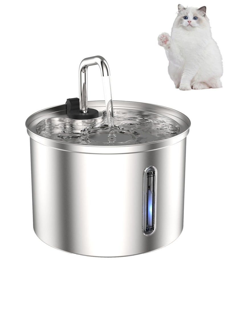 Stainless Steel Cat Fountain Cat Water Fountain Stainless Steel Pet Water Fountain Dog Water Dispenser for Cats