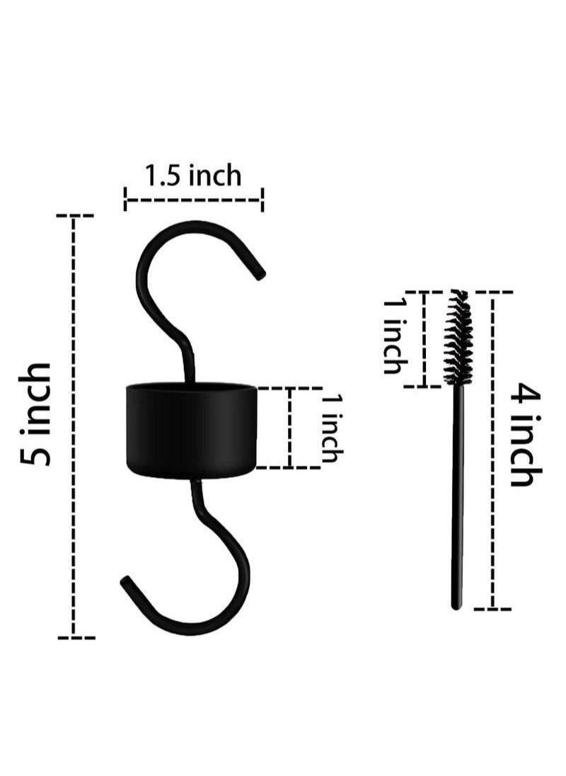 Hummingbird Feeder Insect Guard,Hummingbird Feeders Accessory Hooks, Ant Moat Hooks with Hummingbird Feeder Brushes Cleaning Brushes, for Garden Outdoor, 4 Pack