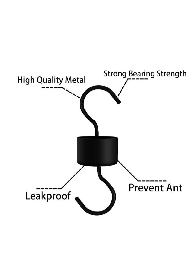 Hummingbird Feeder Insect Guard,Hummingbird Feeders Accessory Hooks, Ant Moat Hooks with Hummingbird Feeder Brushes Cleaning Brushes, for Garden Outdoor, 4 Pack