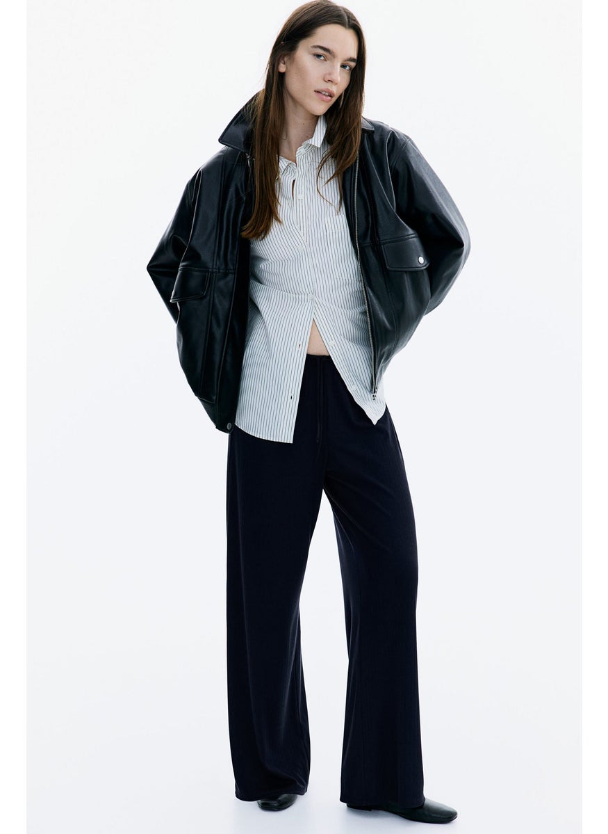 Wide Drawstring Trousers