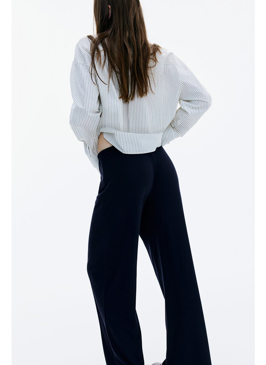 Wide Drawstring Trousers