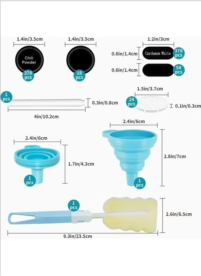 Kitchen Seasoning Bottles, Transparent Glass Sealed Cans, Seasoning Bottles, Sub-Bottling, Convenient Storage Of Spice Bottles