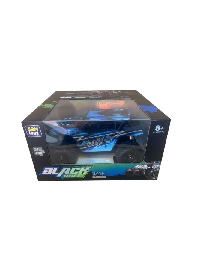 Sam Toys Black Hole Thunder Remote Control Car (1:18, Blue/Black)