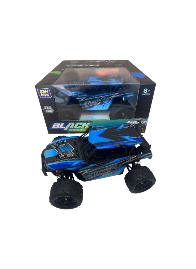 Sam Toys Black Hole Thunder Remote Control Car (1:18, Blue/Black)