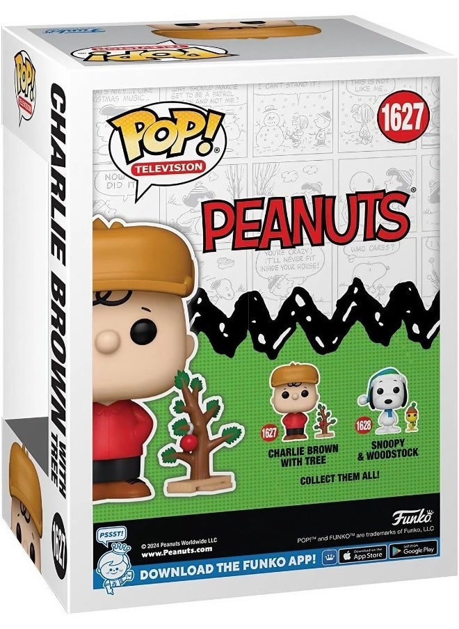 Funko POP! Television Peanuts Charlie Brown with Tree Vinyl Figures (10.41 cm)