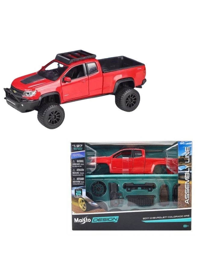 Maisto Design Assembly Line 2017 Chevrolet Colorado ZR2 DIY Car Kit (1:27, Red)