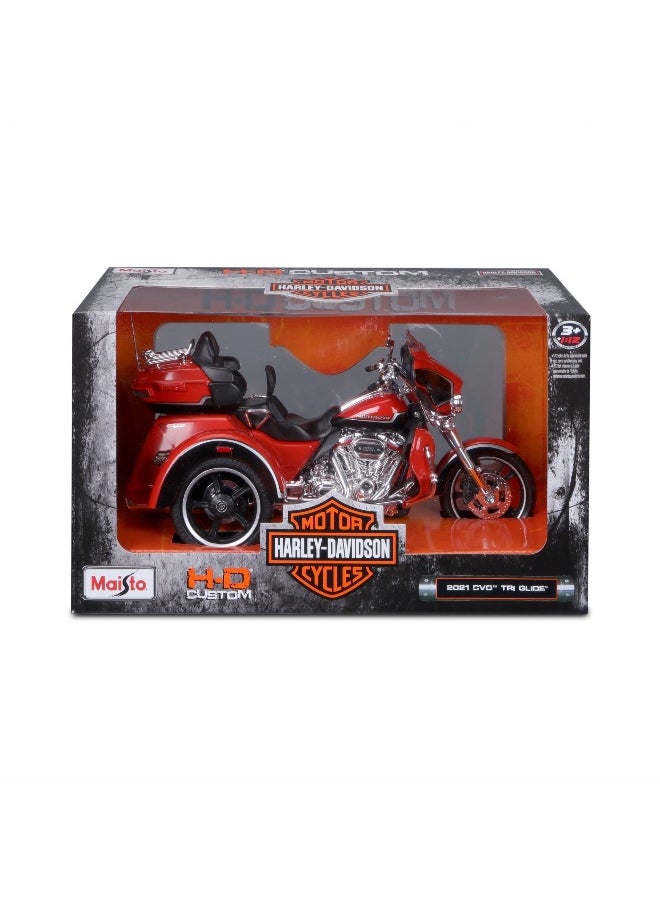 Maisto Harley Davidson H-D Custom 2021 CVO Tri Glide Die-Cast Motorcycle (1:12, Orange/Black)