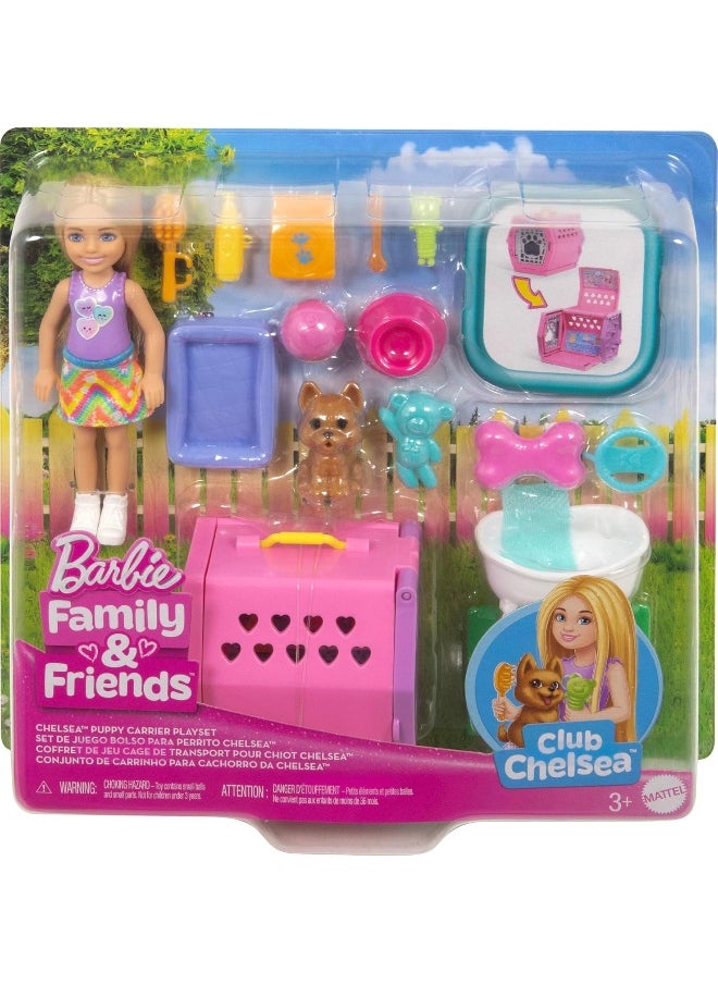 Barbie Friends & Family x Club Chelsea Chelsea Puppy Carrier Playset