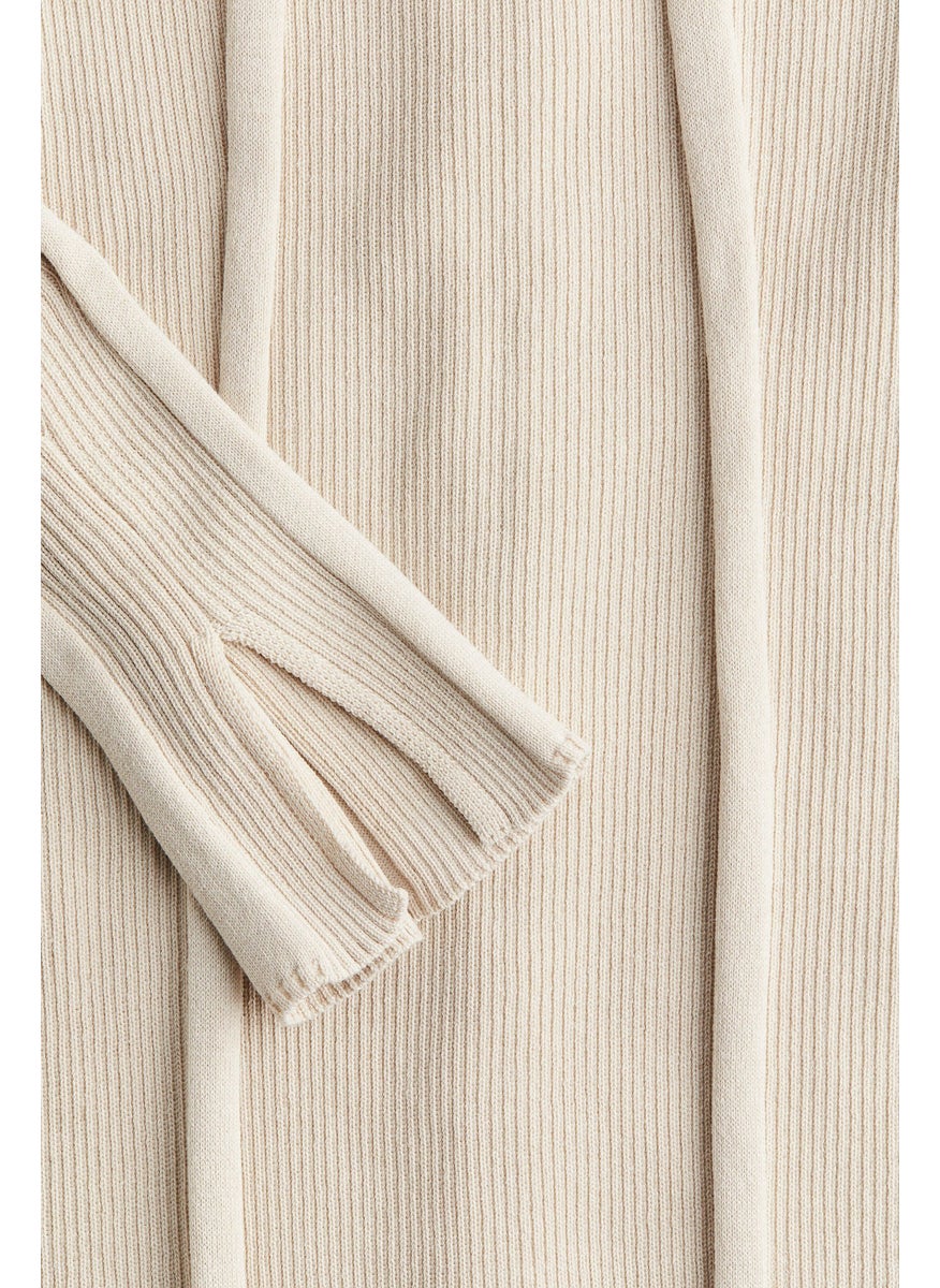 Low-Back Rib-Knit Bodycon Dress