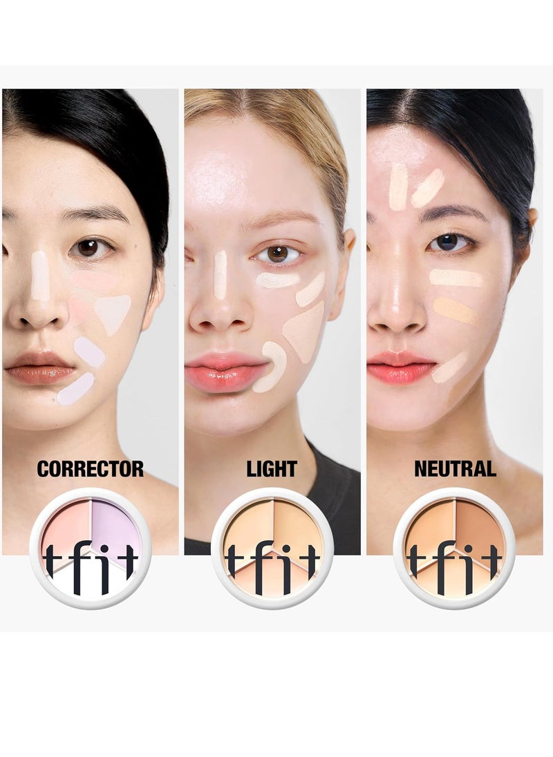 TFIT Cover Up Pro Concealer Palette - 3-in-1 ( 02 Warm | 0.52 Oz)