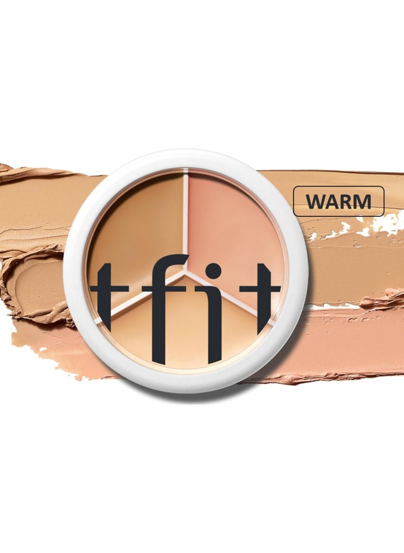 TFIT Cover Up Pro Concealer Palette - 3-in-1 ( 02 Warm | 0.52 Oz)