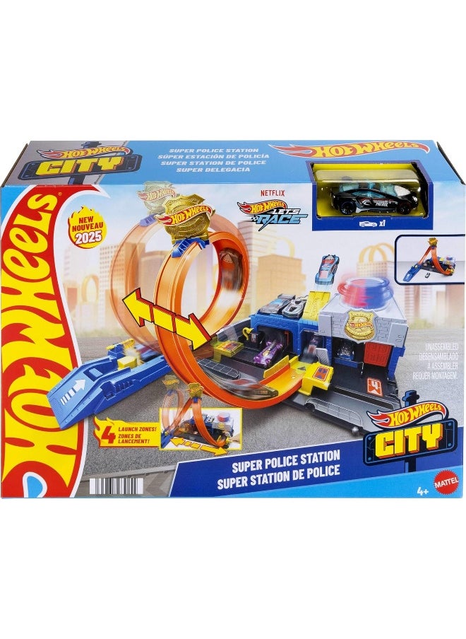 Hot Wheels City Super Police Station Playset