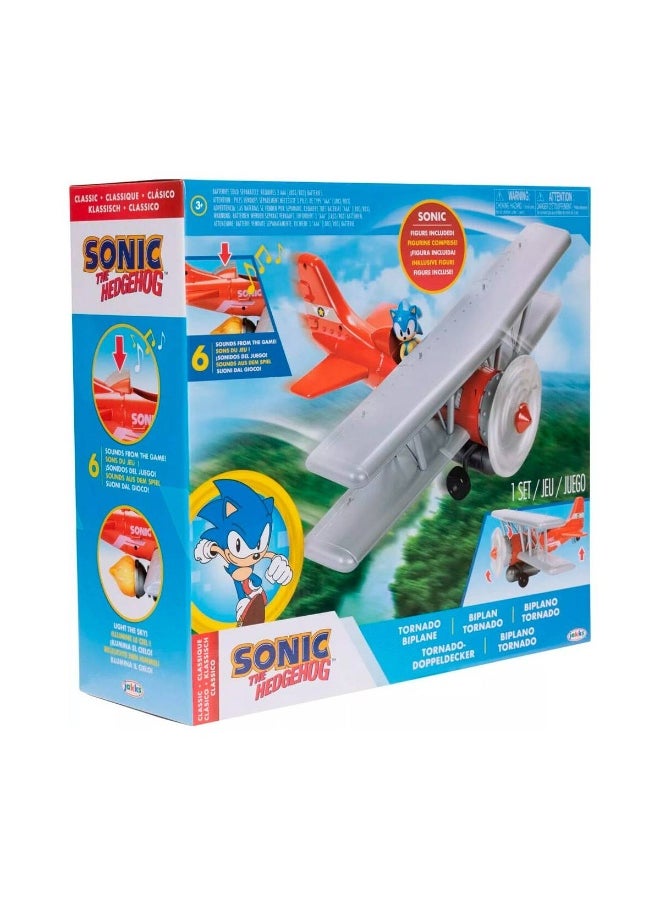 Sonic the Hedgehog Tornado Biplane with Sonic Action Figure