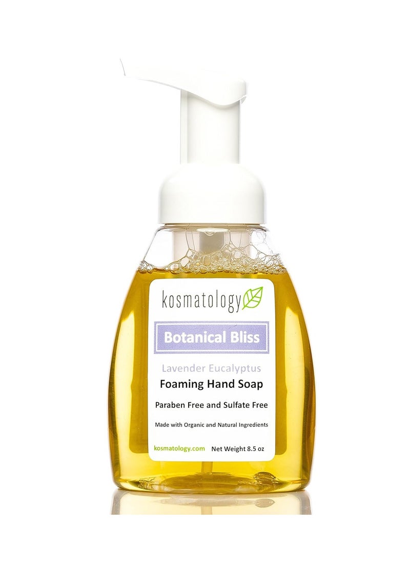 kosmatology® Botanical Bliss (Lavender-Eucalyptus) Organic Foaming Hand Soap | Moisturizing Hand Wash | Clean Ingredients, Infused with Essential Oils | 8.5 fl oz
