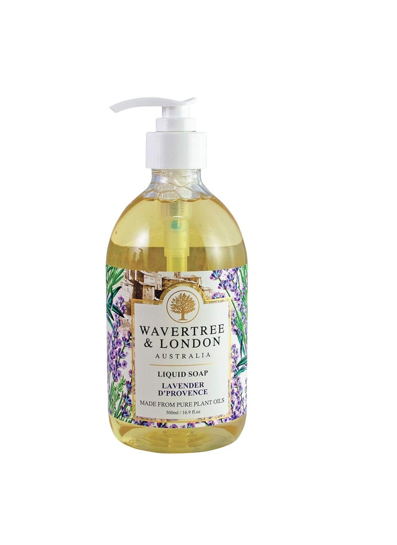 Wavertree & London Natural Liquid Soap Bottle with Dispenser Pump, Lavender Scented Liquid Hand Soap - Australia Made Moisturizing Plant Oil Body & Hand Wash Soap