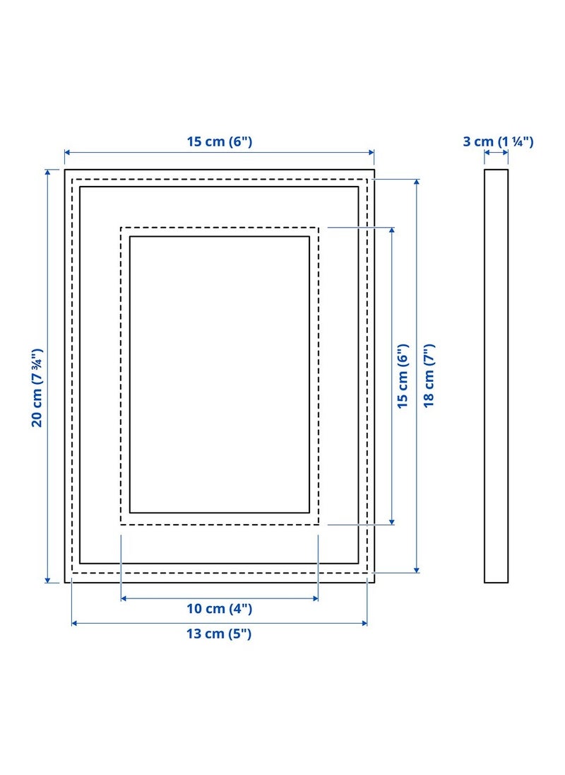 Picture Frame Black Plastic & Fibreboard 13x18 cm