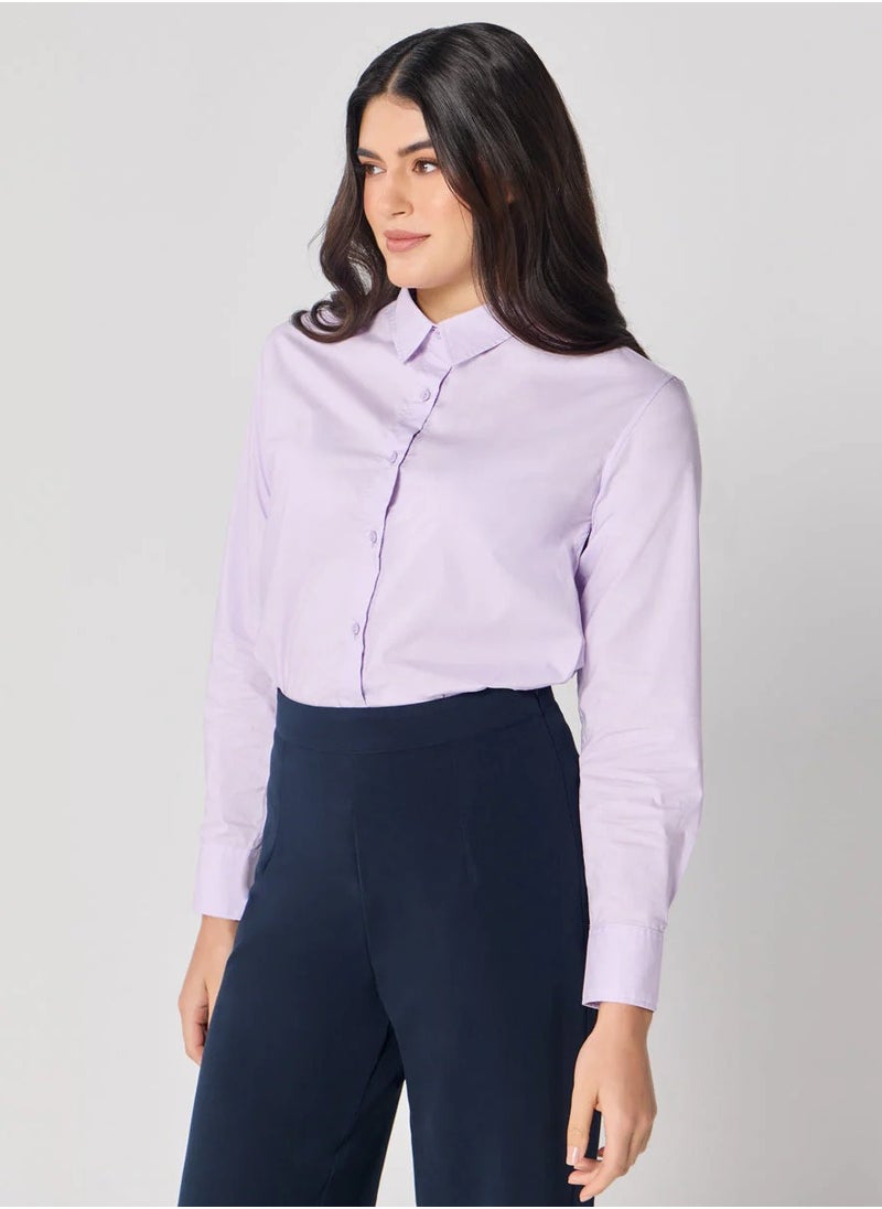 Formal Cotton Lavender Shirt