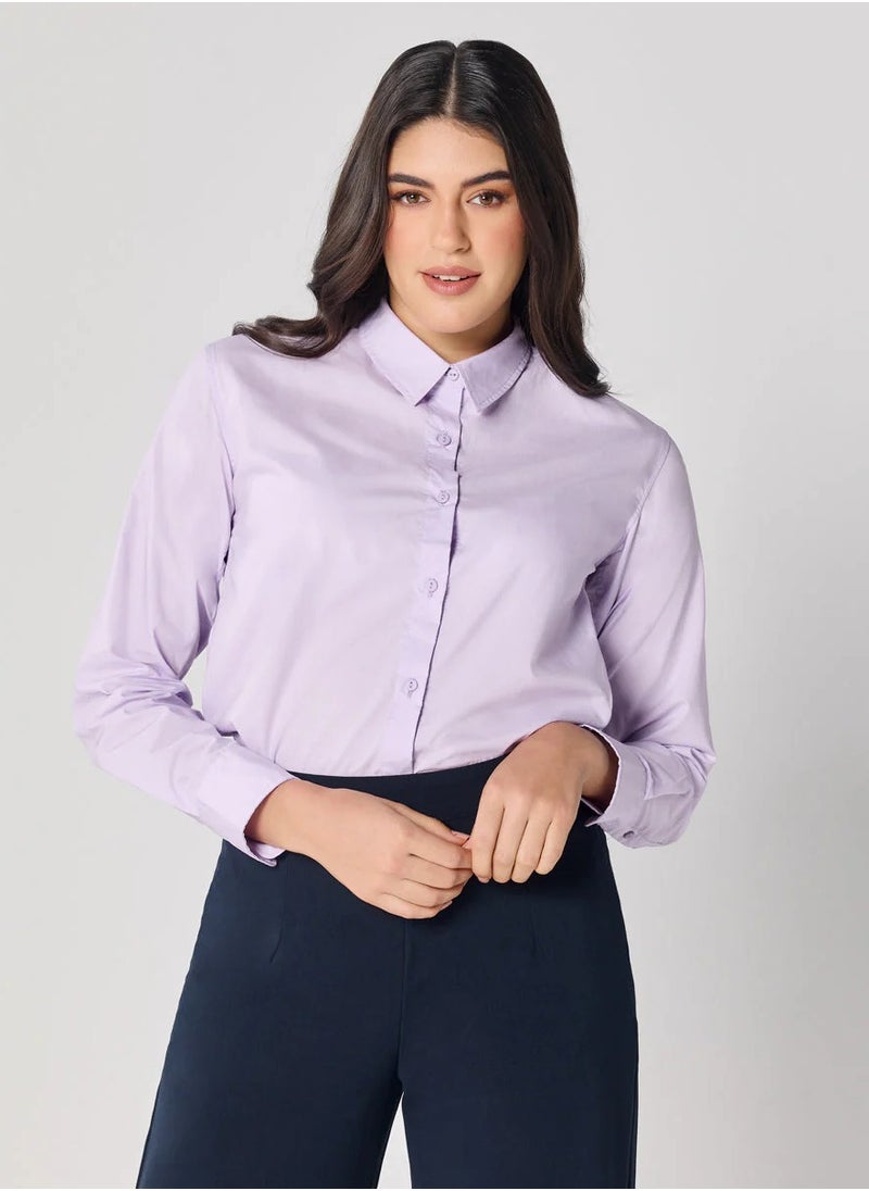 Formal Cotton Lavender Shirt