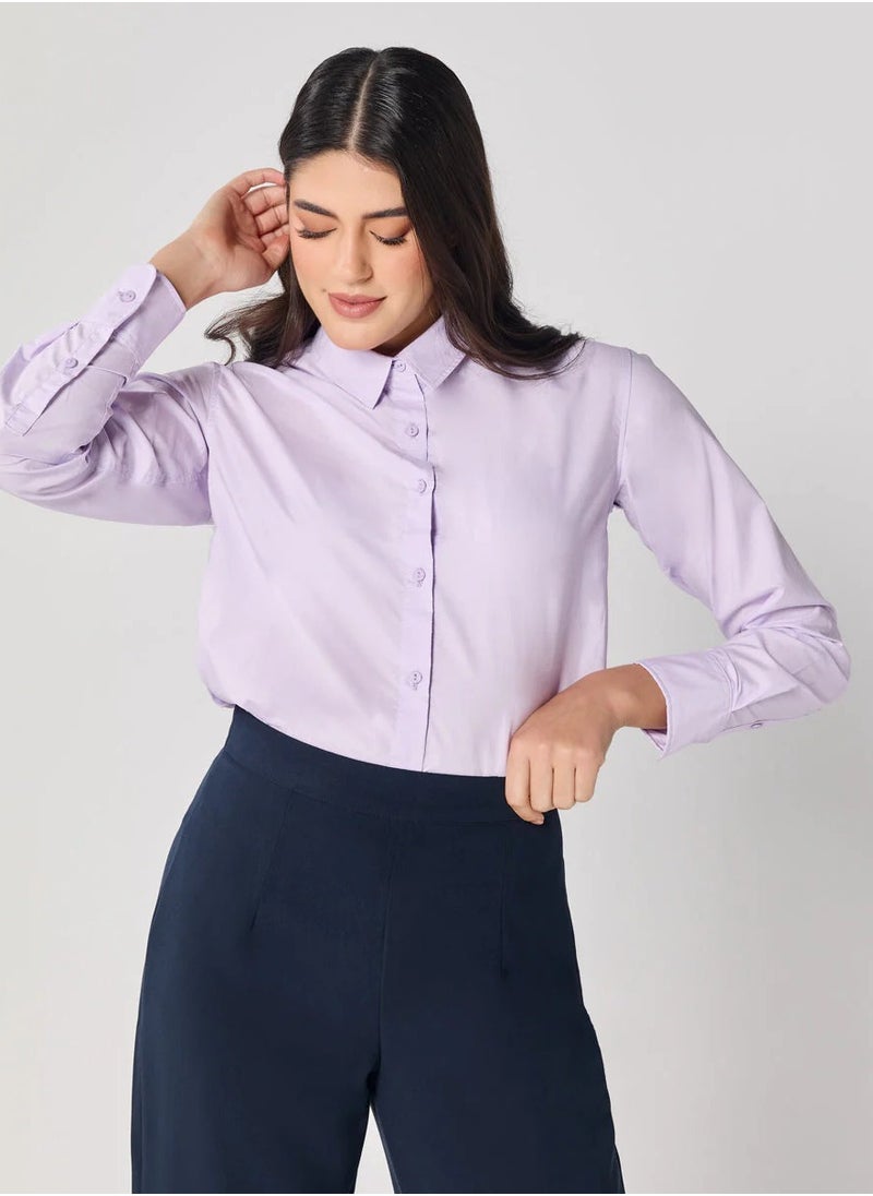 Formal Cotton Lavender Shirt