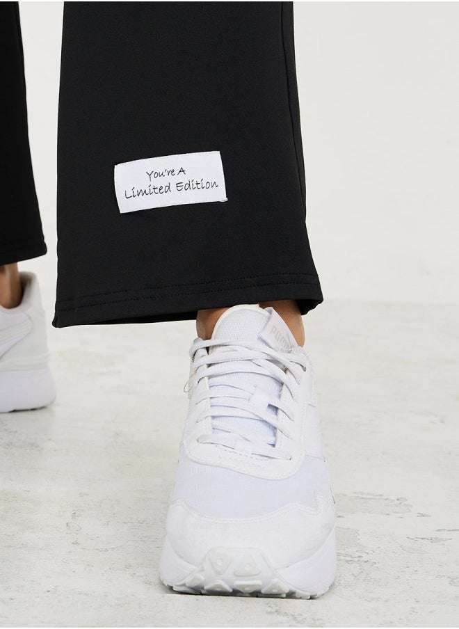 High Rise Patch Detail Active Flared Leggings