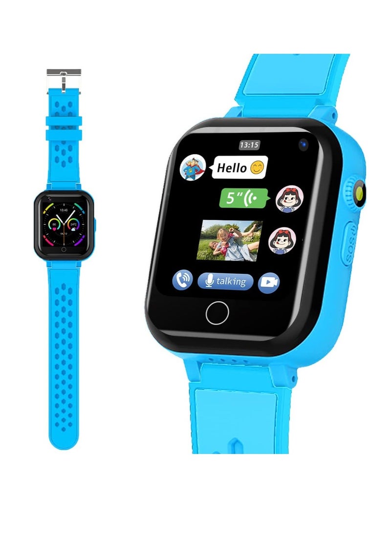 PACK 2 Smart Watch for Kids, 4G Kids Phone Smartwatch with GPS Tracker, WiFi SMS, Call, Voice Video Chat, Bluetooth, Audio Recording, Alarm, Pedometer, Wrist Watch for 4-16 Boys Girls Birthday Gifts