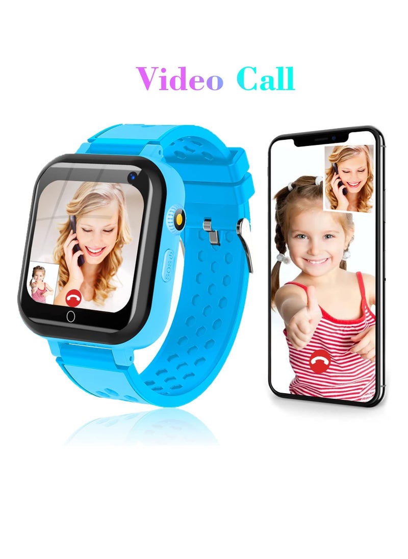 PACK 2 Smart Watch for Kids, 4G Kids Phone Smartwatch with GPS Tracker, WiFi SMS, Call, Voice Video Chat, Bluetooth, Audio Recording, Alarm, Pedometer, Wrist Watch for 4-16 Boys Girls Birthday Gifts