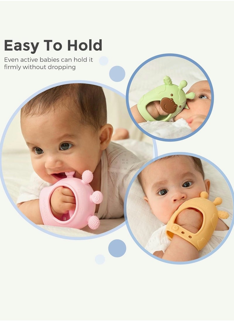 Baby Teether Toys, Baby Teething Toys, Baby Teething Relief, Food Grade Silicone Teether Baby Toys, Baby Teether 0-6 Months,Teething Toy 6-12 Months, Baby Essential