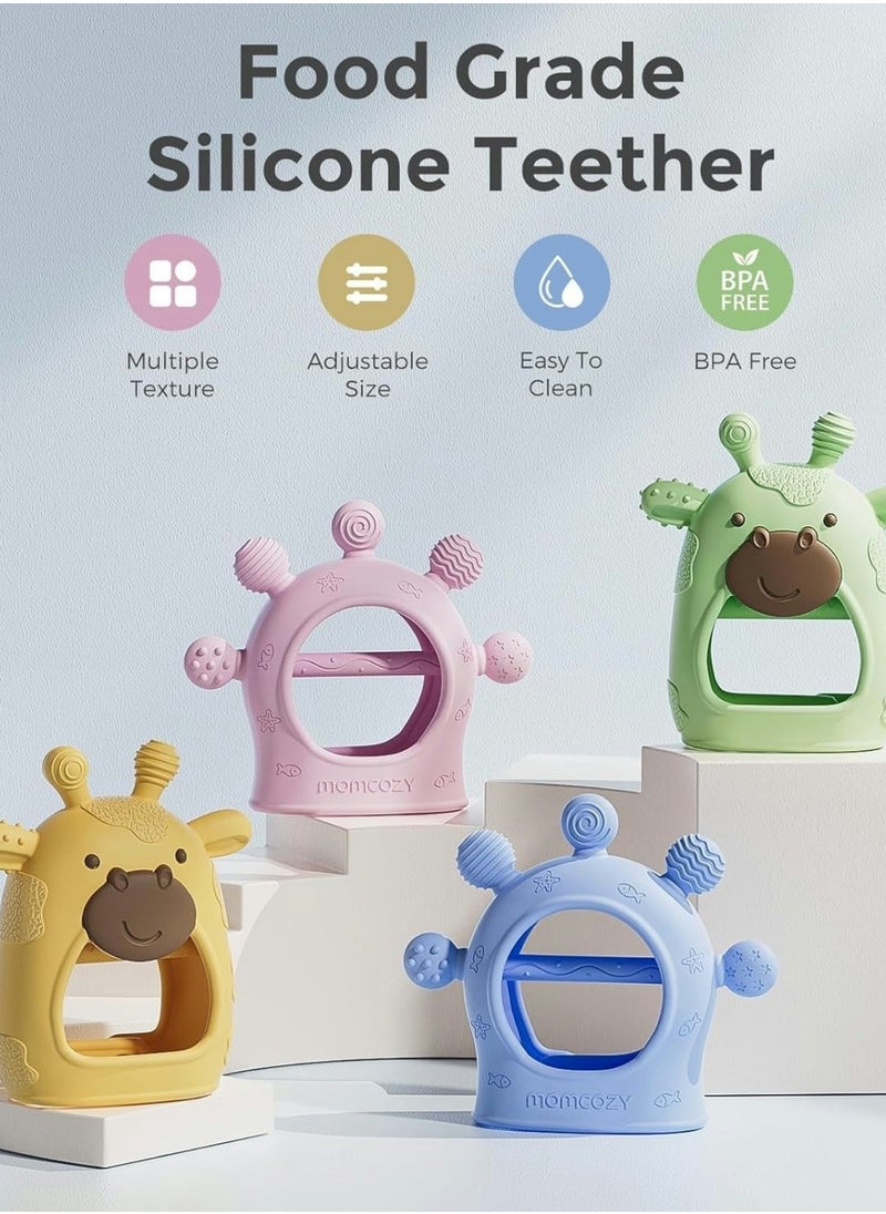 Baby Teether Toys, Baby Teething Toys, Baby Teething Relief, Food Grade Silicone Teether Baby Toys, Baby Teether 0-6 Months,Teething Toy 6-12 Months, Baby Essential